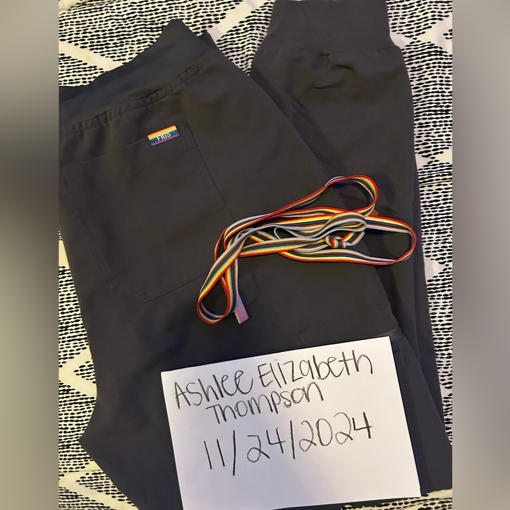 FIGS Charcoal PRIDE Limited Edition Zamora Scrub Bottoms